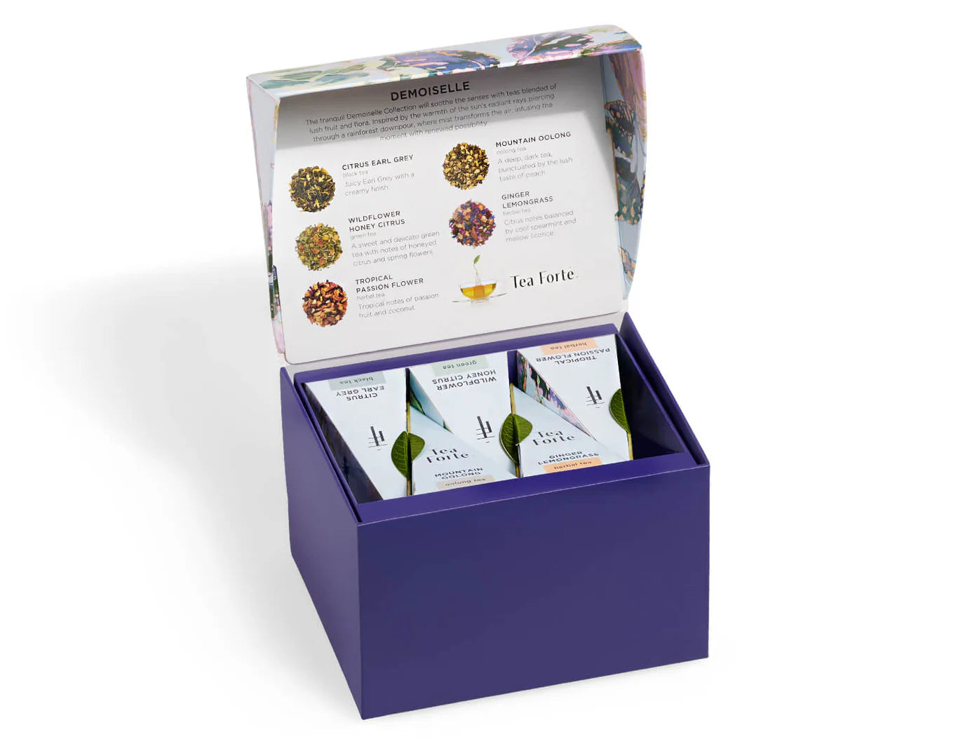 Tea Ritual & Chocolate Indulgence Set – Purple Floral Edition
