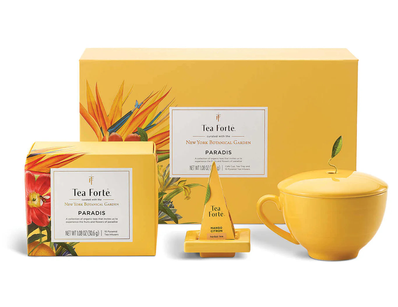 Tea Ritual & Chocolate Indulgence Set – Yellow Floral Edition