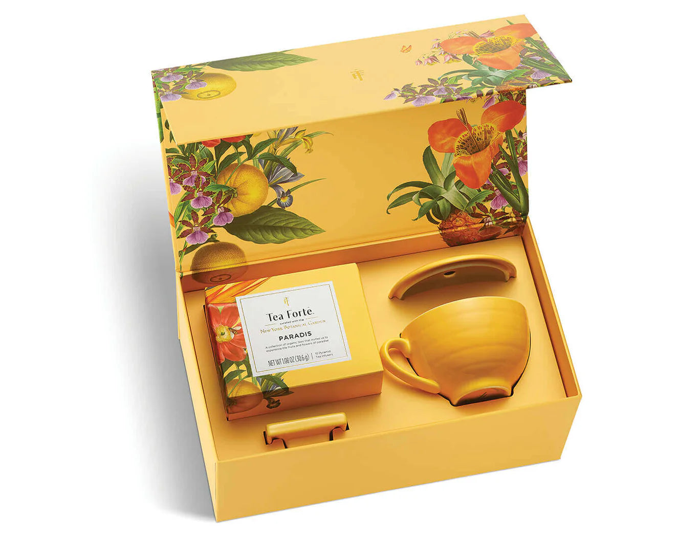 Tea Ritual & Chocolate Indulgence Set – Yellow Floral Edition