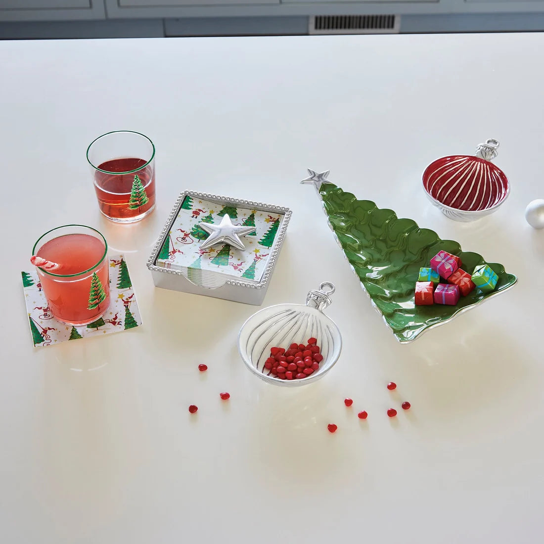 Mariposa Red Ornament Candy Dish