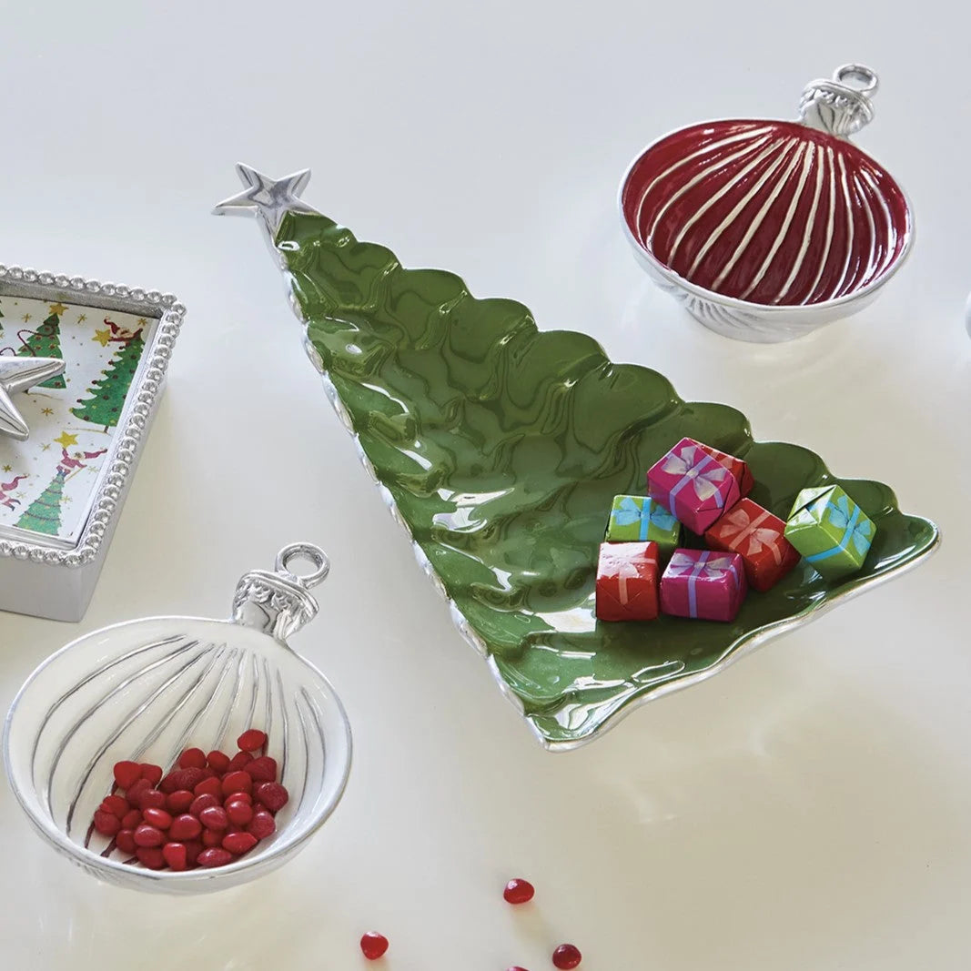 Mariposa Red Ornament Candy Dish