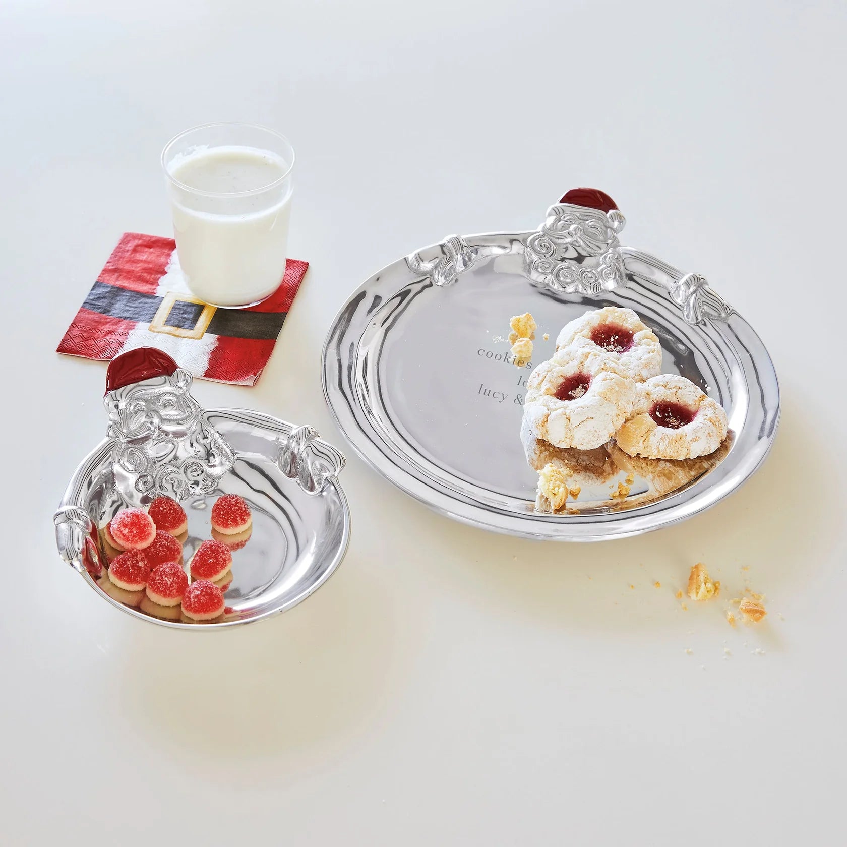 Mariposa Hugging Santa Candy Dish
