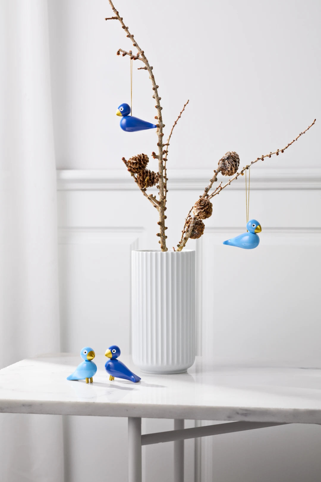 Kay Bojesen Winter Birds Blue/Light Blue Set