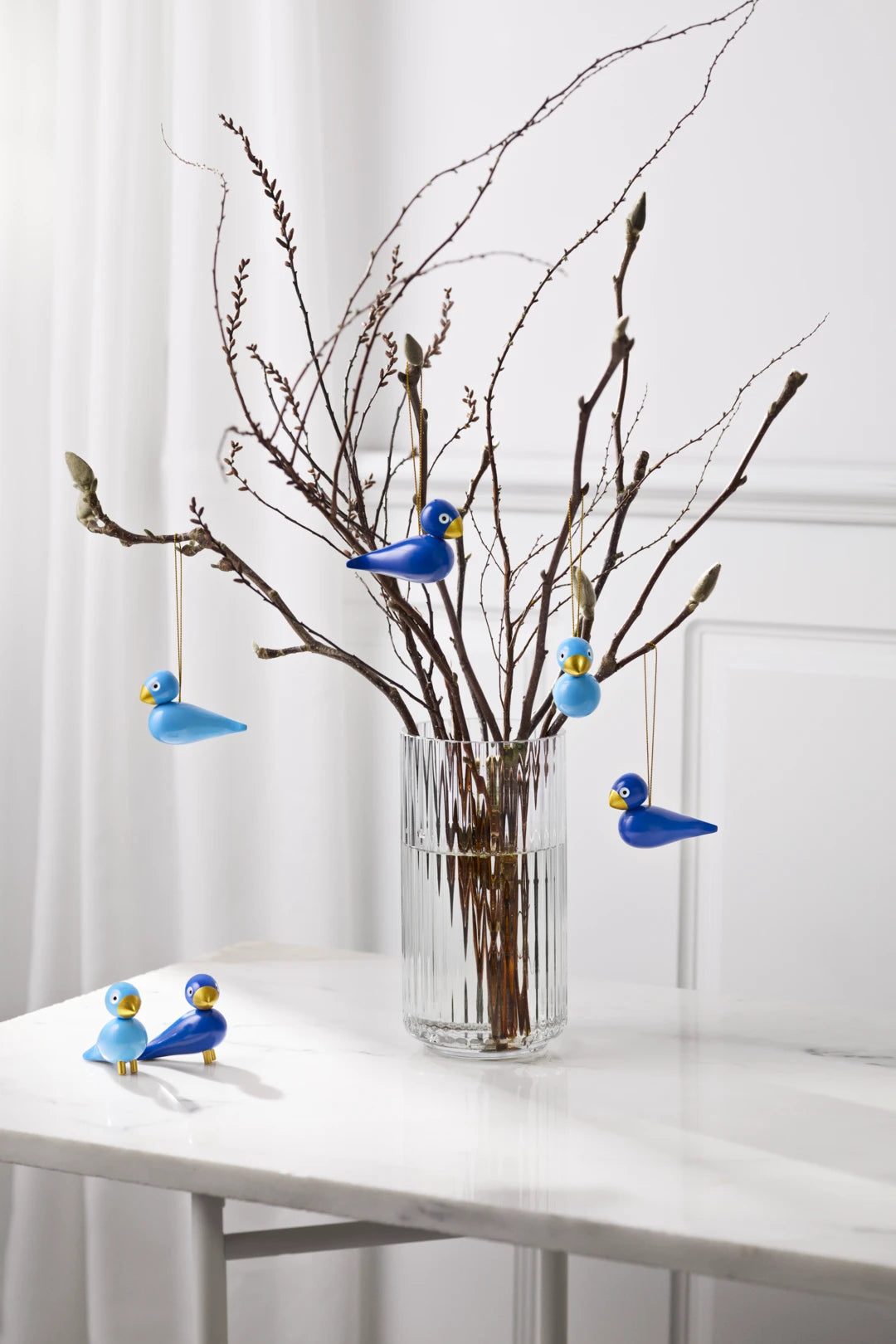 Kay Bojesen Winter Birds Blue/Light Blue Set