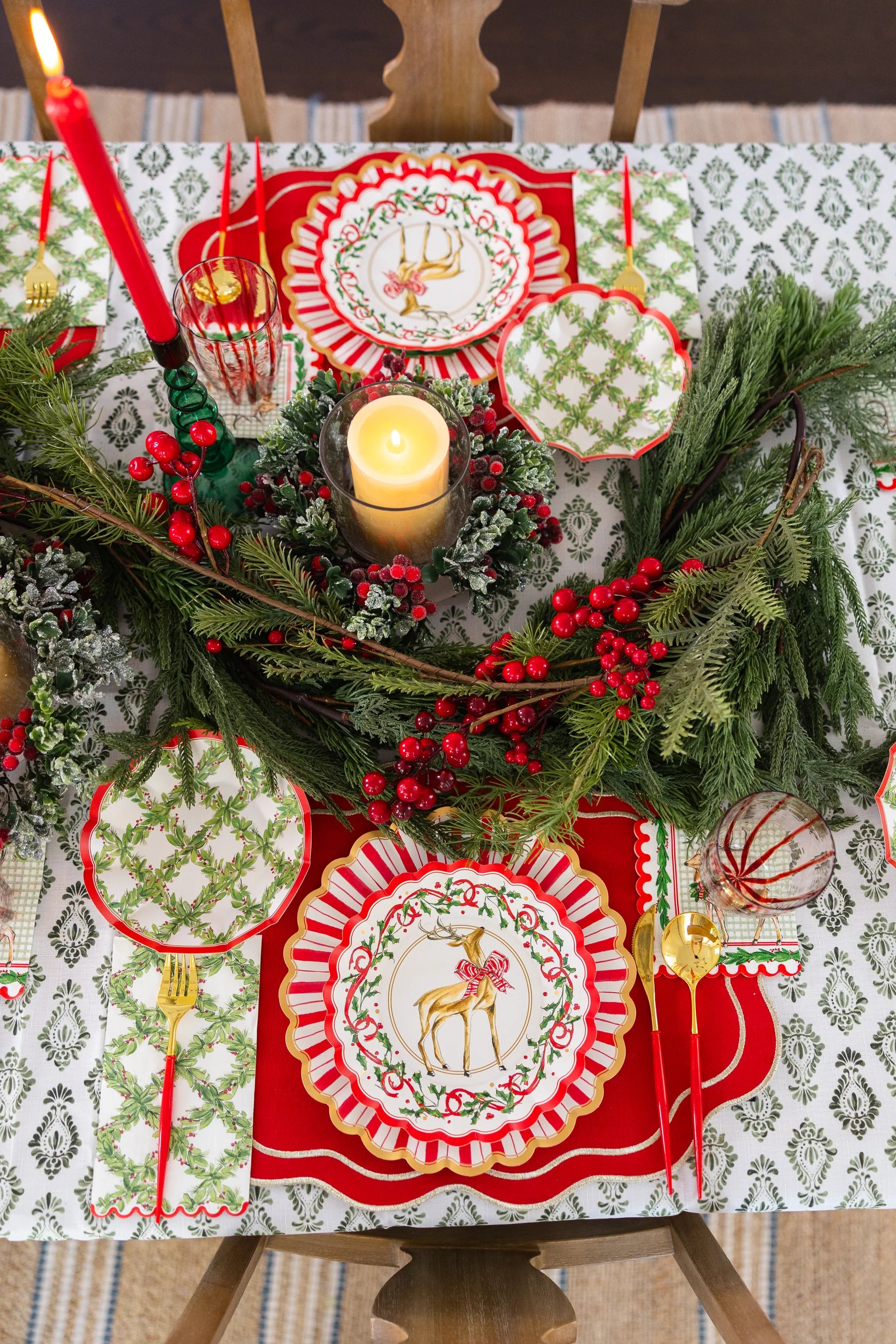 Holiday Guest Towels & Ceramic Tray Set