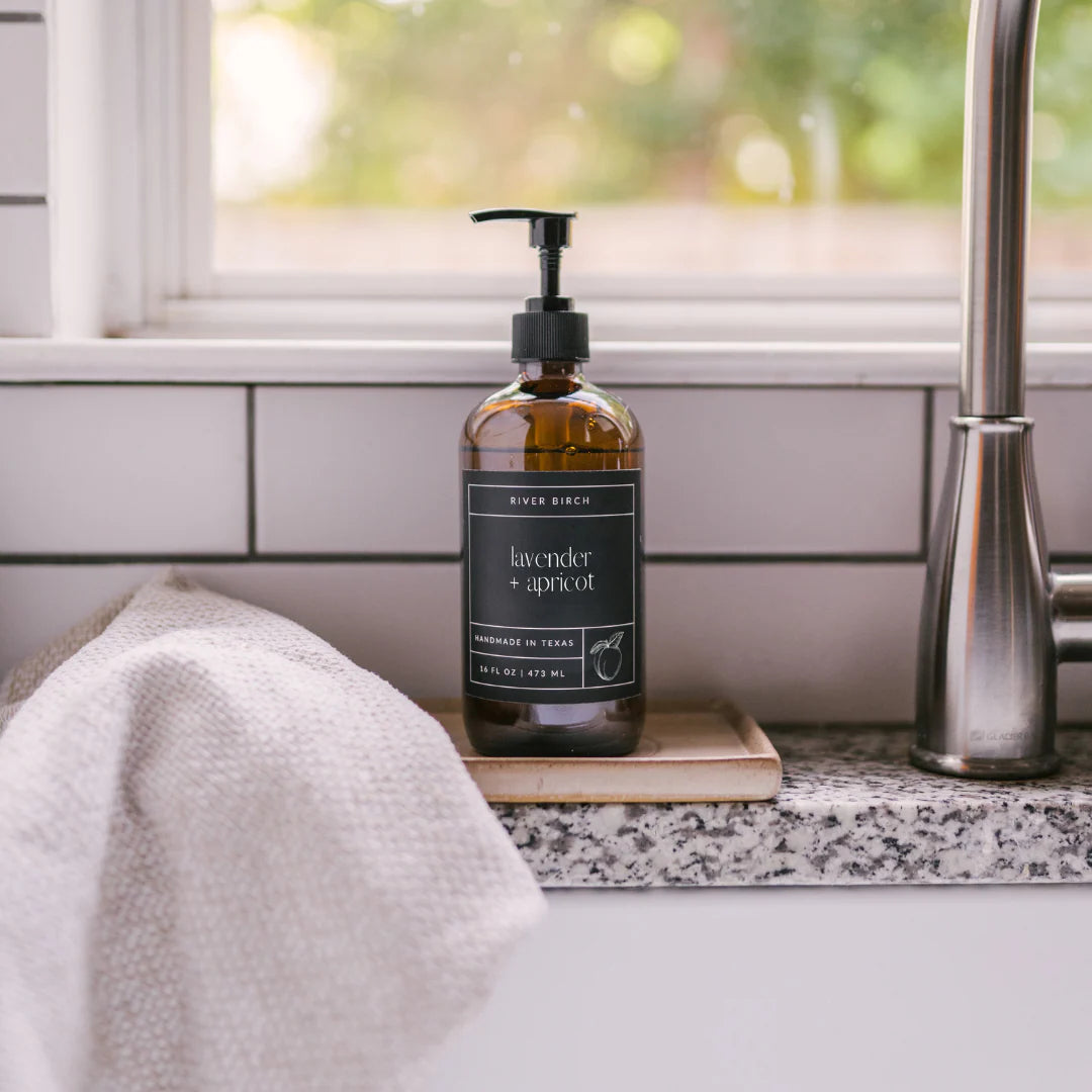 16 oz Holiday Handmade Soap in Amber Glass Bottle - Multiple Scents