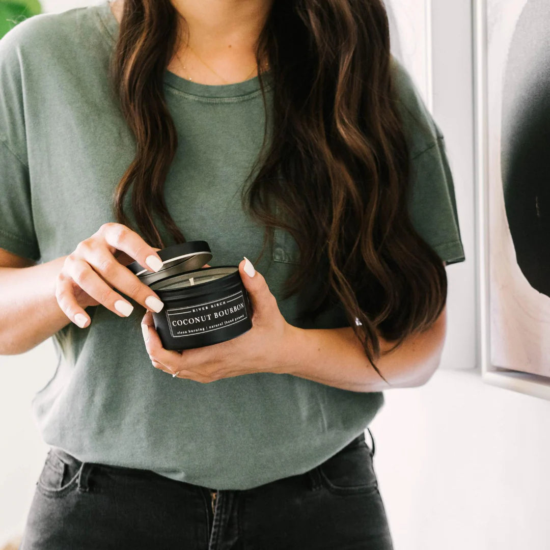 8 oz Holiday Soy Candle in Black Tin