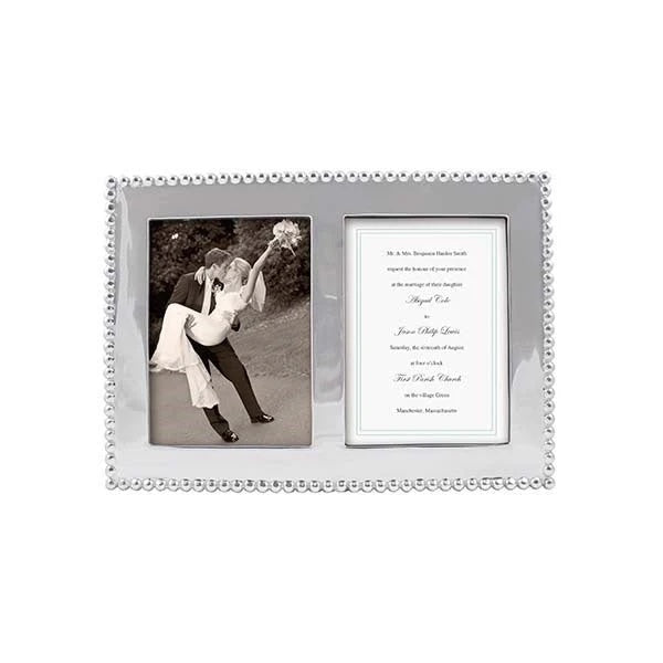 Pearled Engravable Double Frame - Thumbnail 2