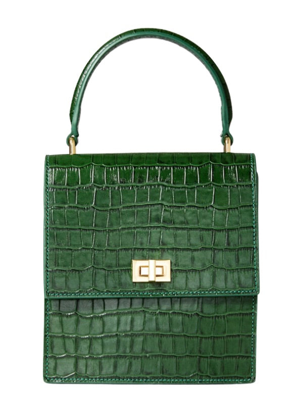 Mini Lady Bag Croc Embossed