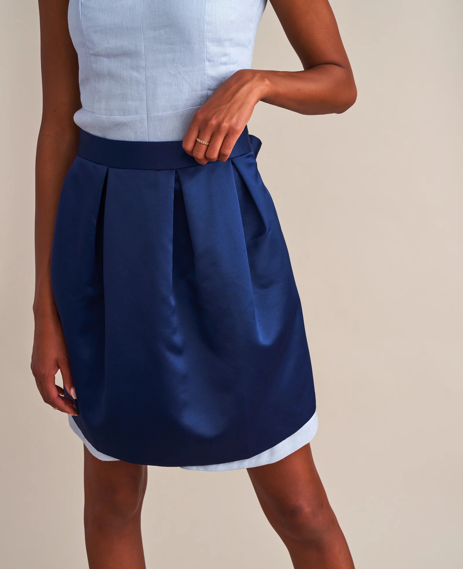 Satin Apron Skirt