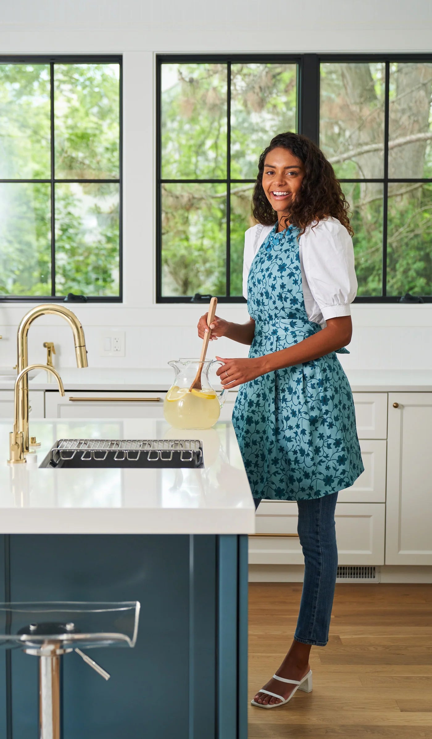 Cotten Jeweled Flower Apron