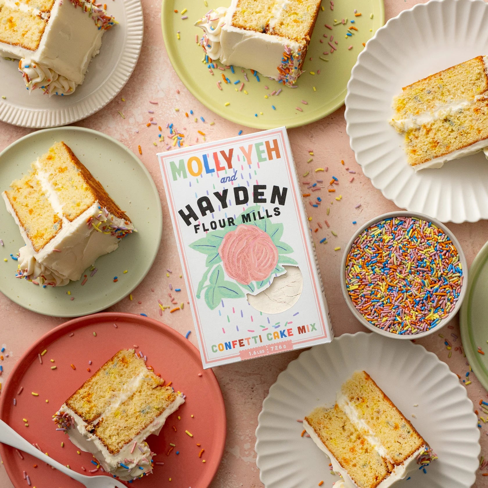 Molly Yeh x HFM Confetti Cake Mix