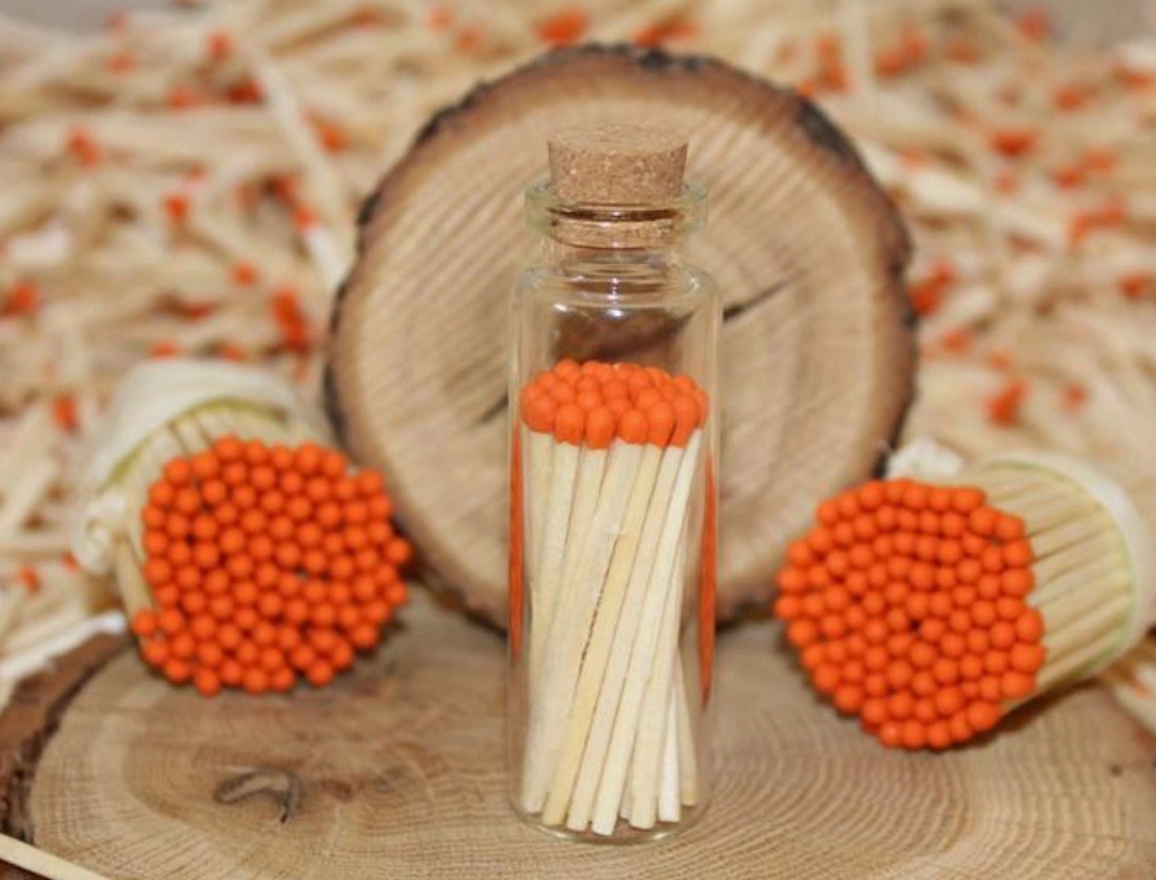 2 in Decorative Matches in Jar with Striker