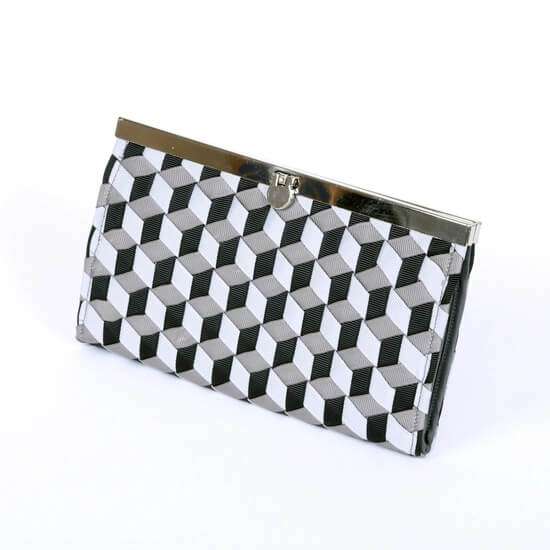 Geometric Woven Ribbon Wallet