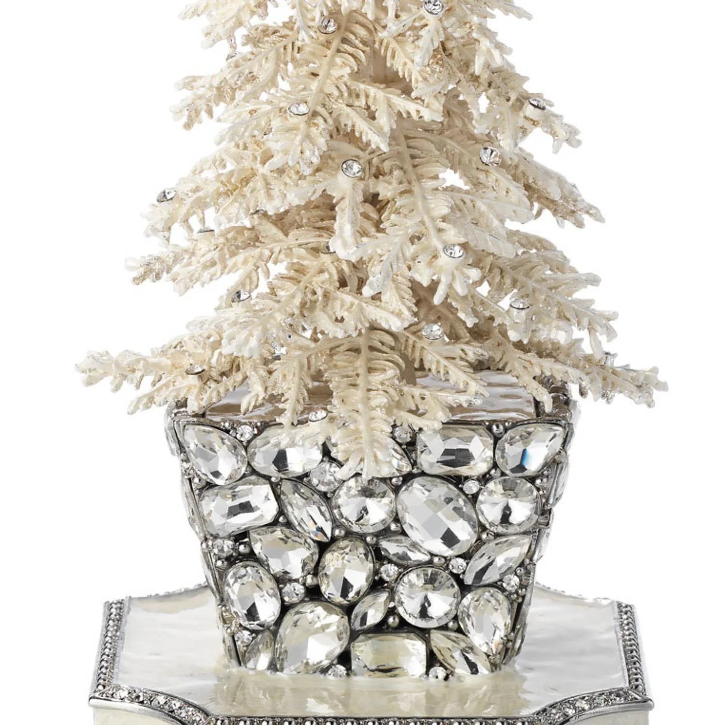 Flocked Crystal Tree Stocking Holder
