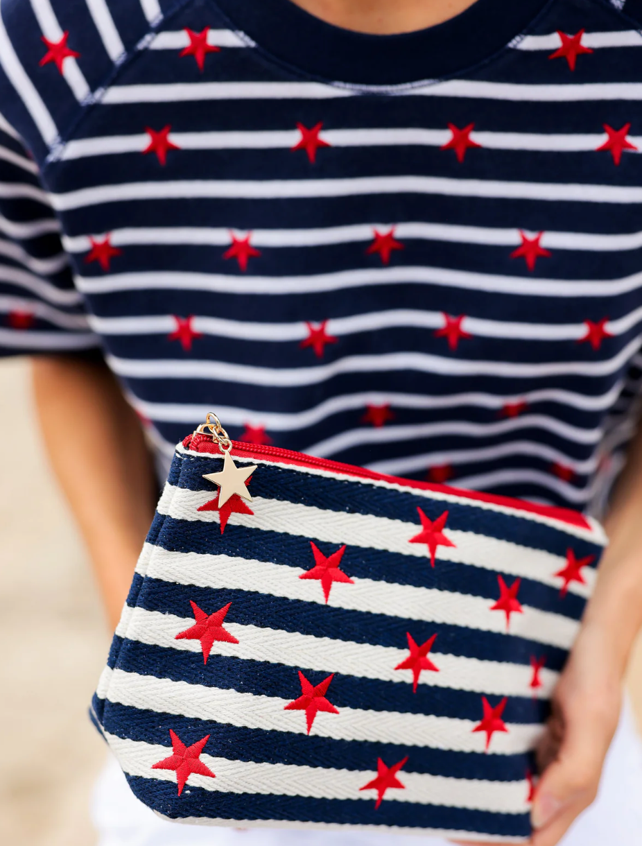 Shiraleah Morgan Stars Large Zip Pouch - Thumbnail 5