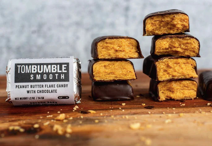 Tom Bumble 50/50 4 Bar Box- Peanut Butter Chocolate Flake Candy