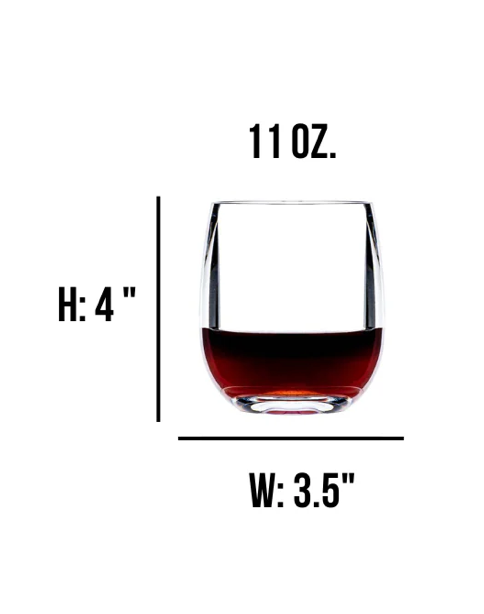 Oasis 11 oz Burgundy Wine Glass - Thumbnail 4