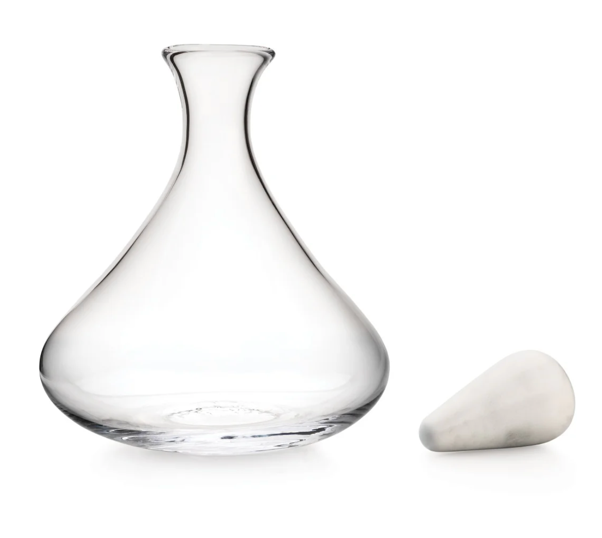 Vintner Wine Decanter with Marble Stopper - Thumbnail 2