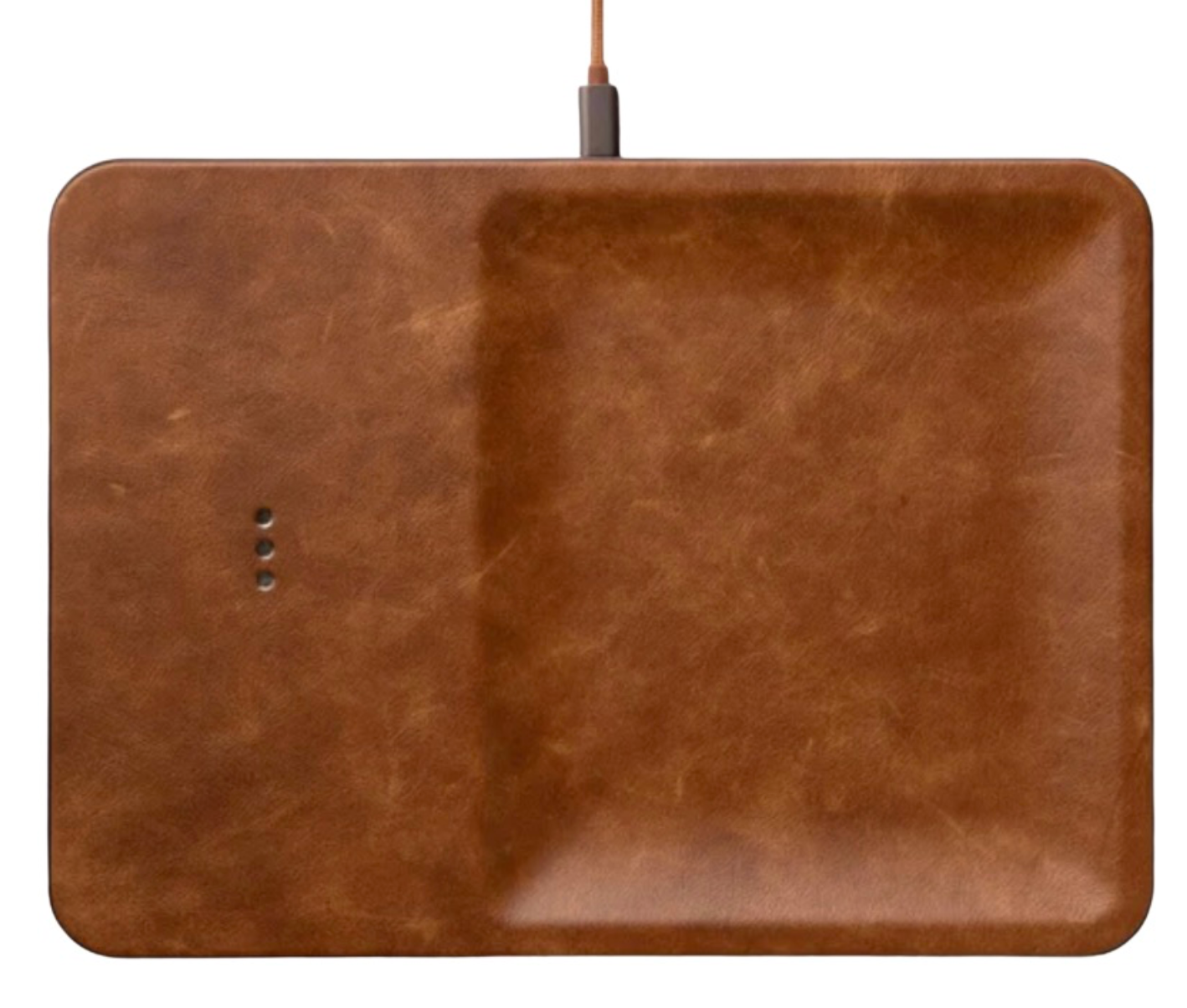 Leather Single-Device Charging Tray - Thumbnail 3
