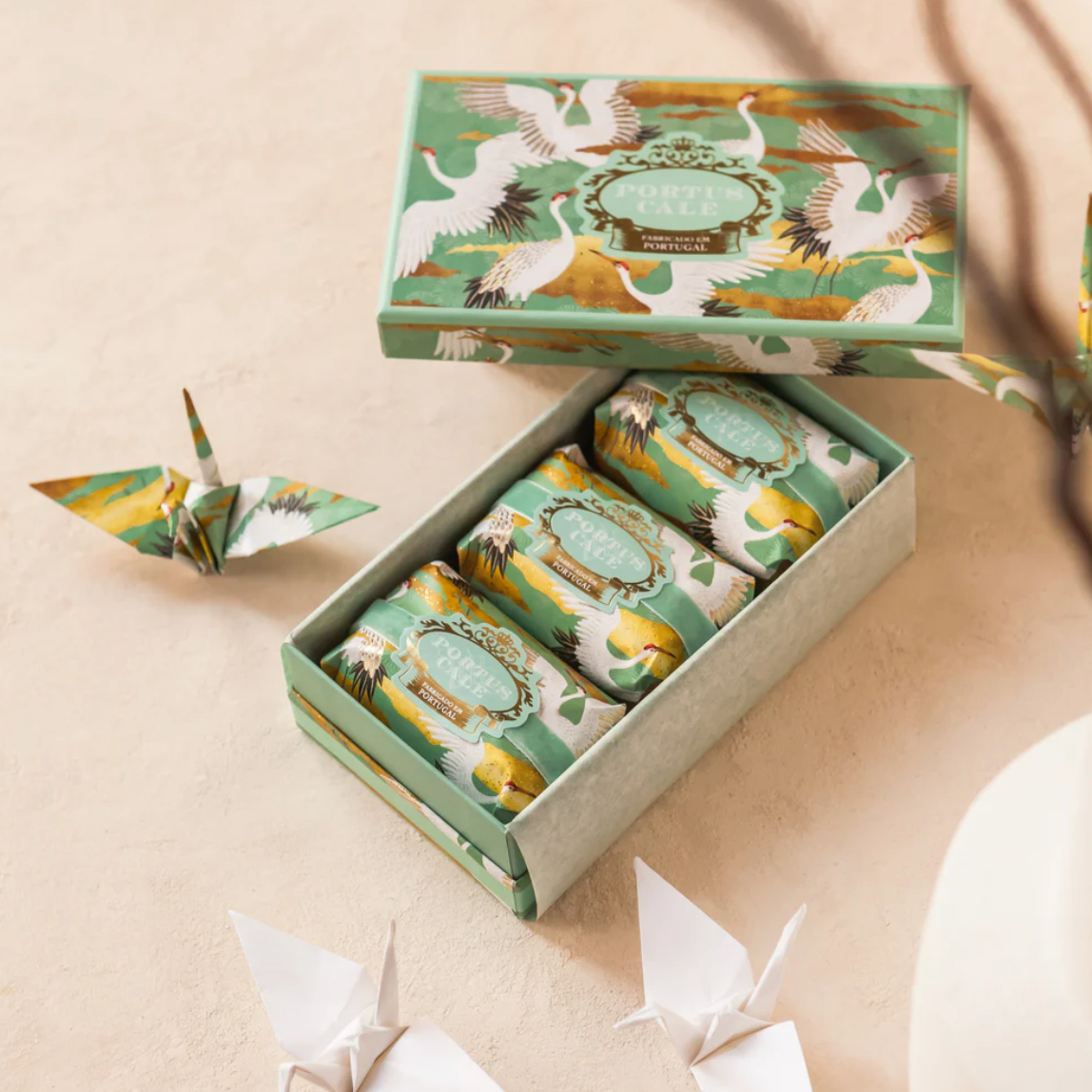 White Crane Soap Set