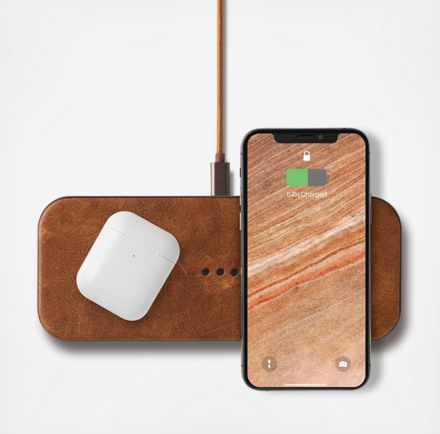 Dual-Device Charging Pad Leather – The Lydia Line