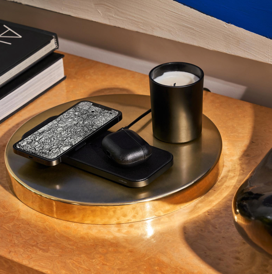 Dual-Device Charging Pad Leather