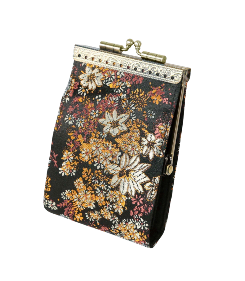 Small Floral Brocade Card Holder with RFID