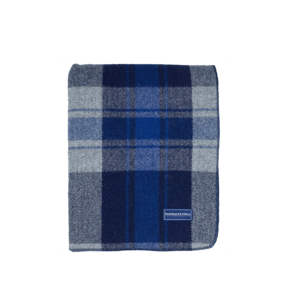 Northfield Plaid Wool Throw Blanket