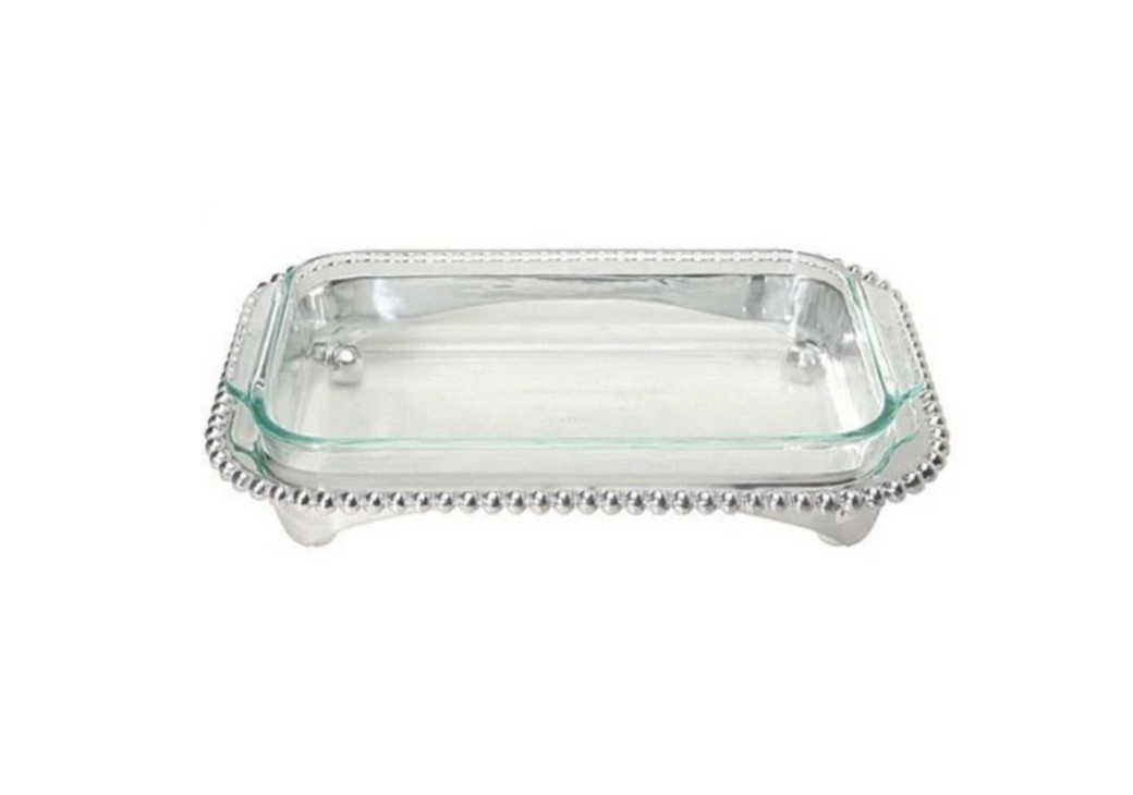Pearled Oblong Casserole Caddy with Pyrex - Thumbnail 5