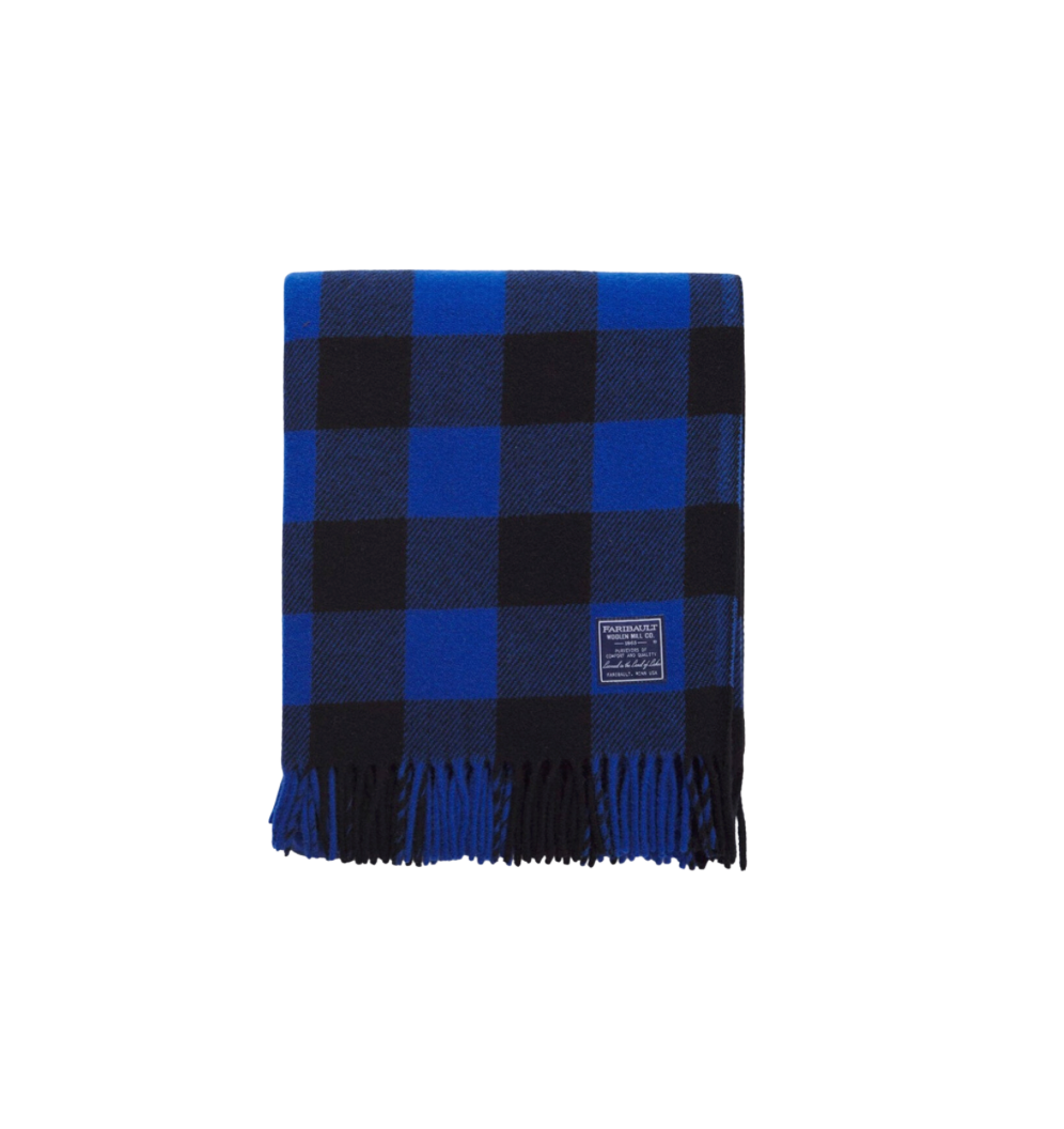 Buffalo Check Wool Throw Blanket