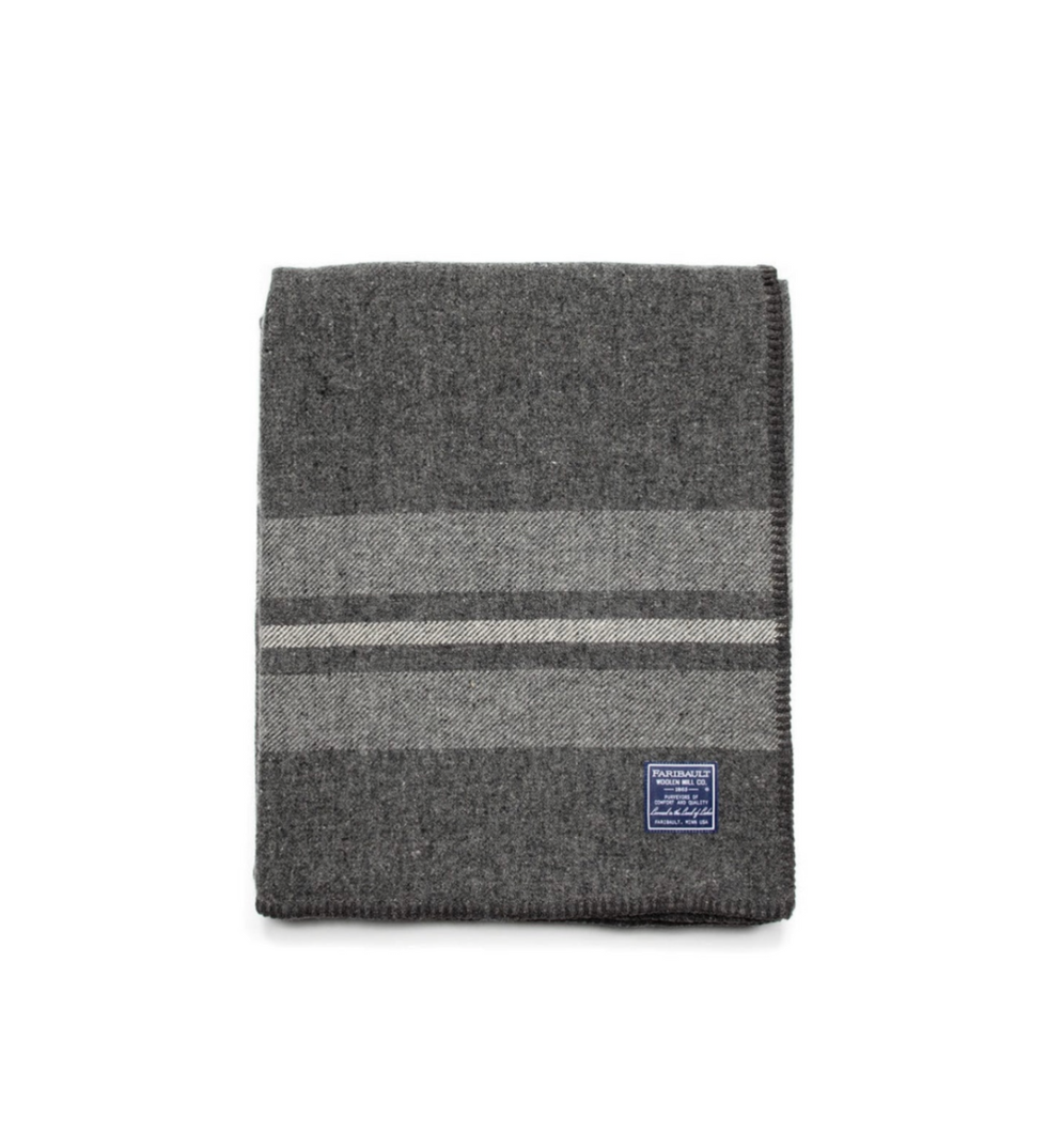 Cabin Wool Throw Blanket