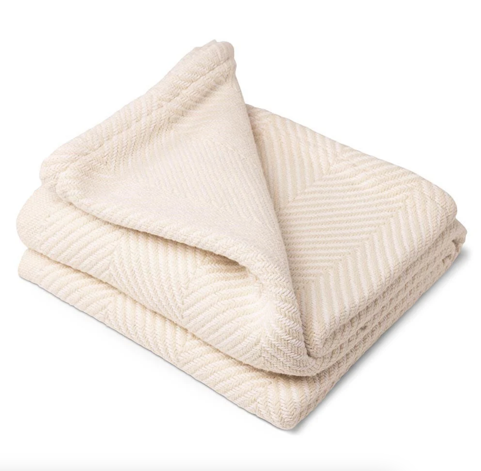 Monhegan Cotton Throw Without Fringe Blanket