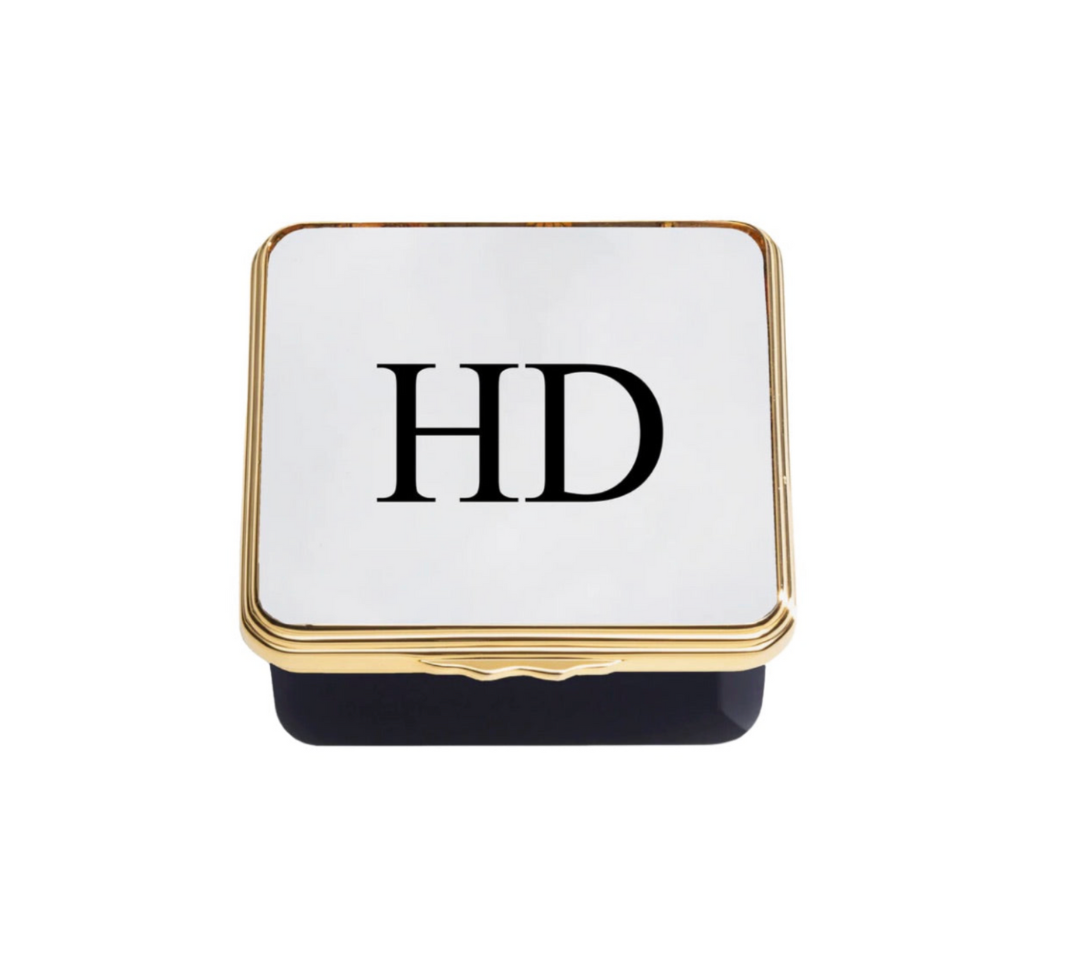 Blank Canvas Ivory & Navy Enamel Box - Thumbnail 2