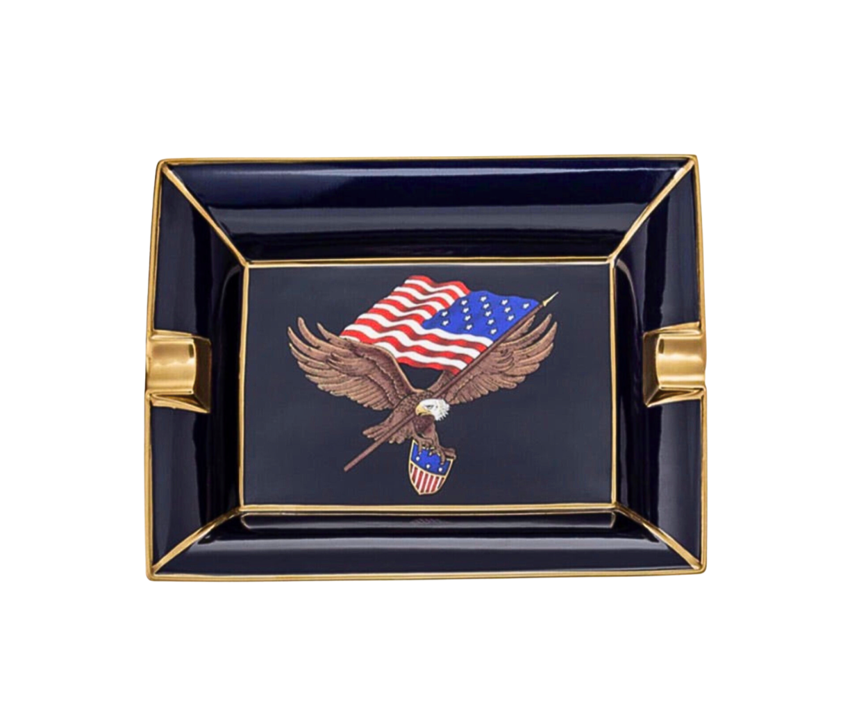 Halcyon Days Star Spangled Banner Ashtray