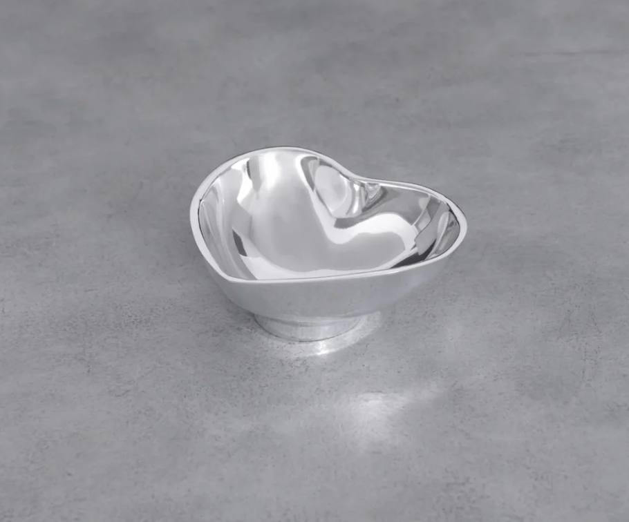 Silver Deep Heart Bowl