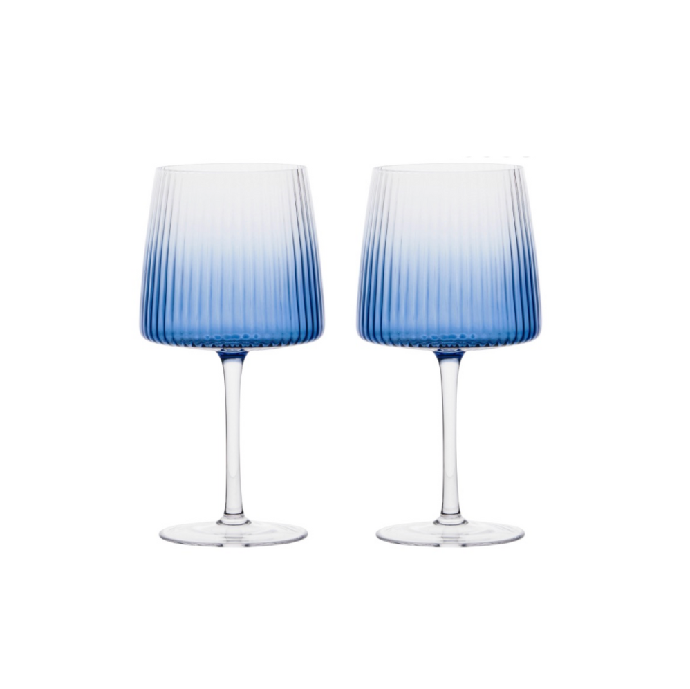 Empire Blue Glasses - Set of 2