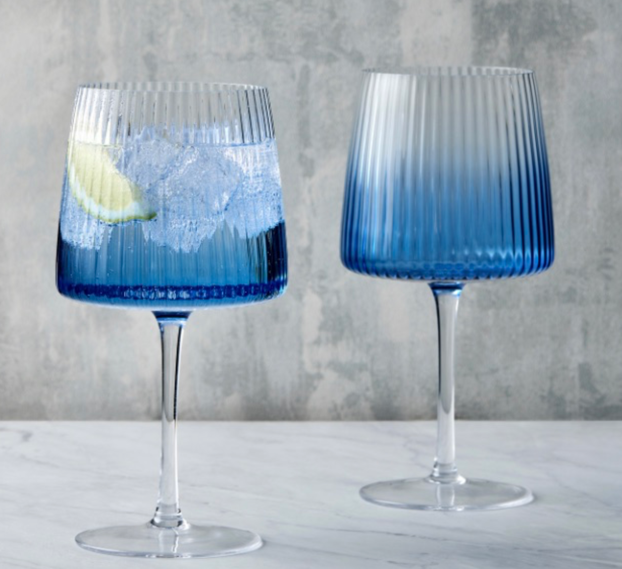 Empire Blue Glasses - Set of 2