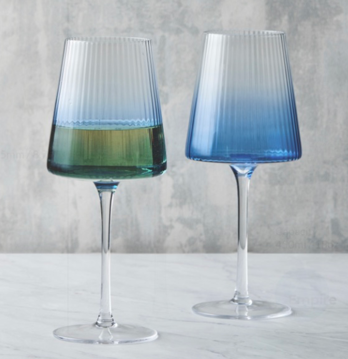 Empire Blue Glasses - Set of 2