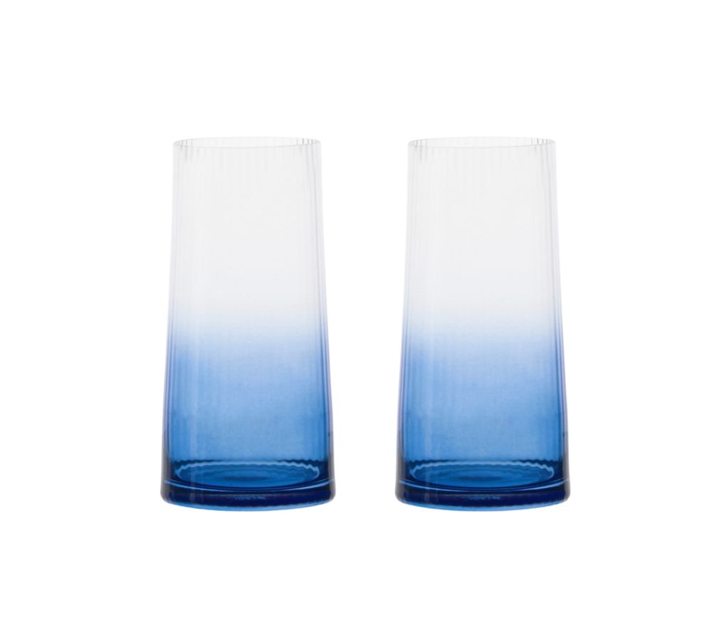Empire Blue Glasses - Set of 2