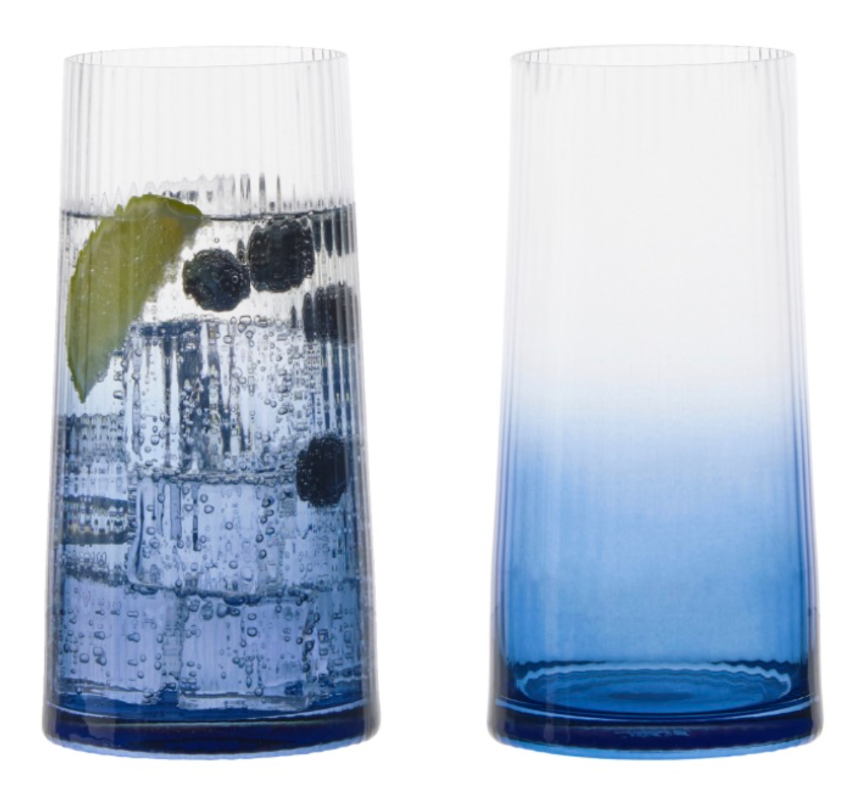 Empire Blue Glasses - Set of 2
