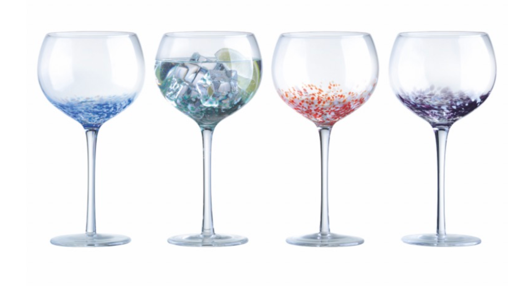 Speckle Multi-Colored Glasses - Set of 4