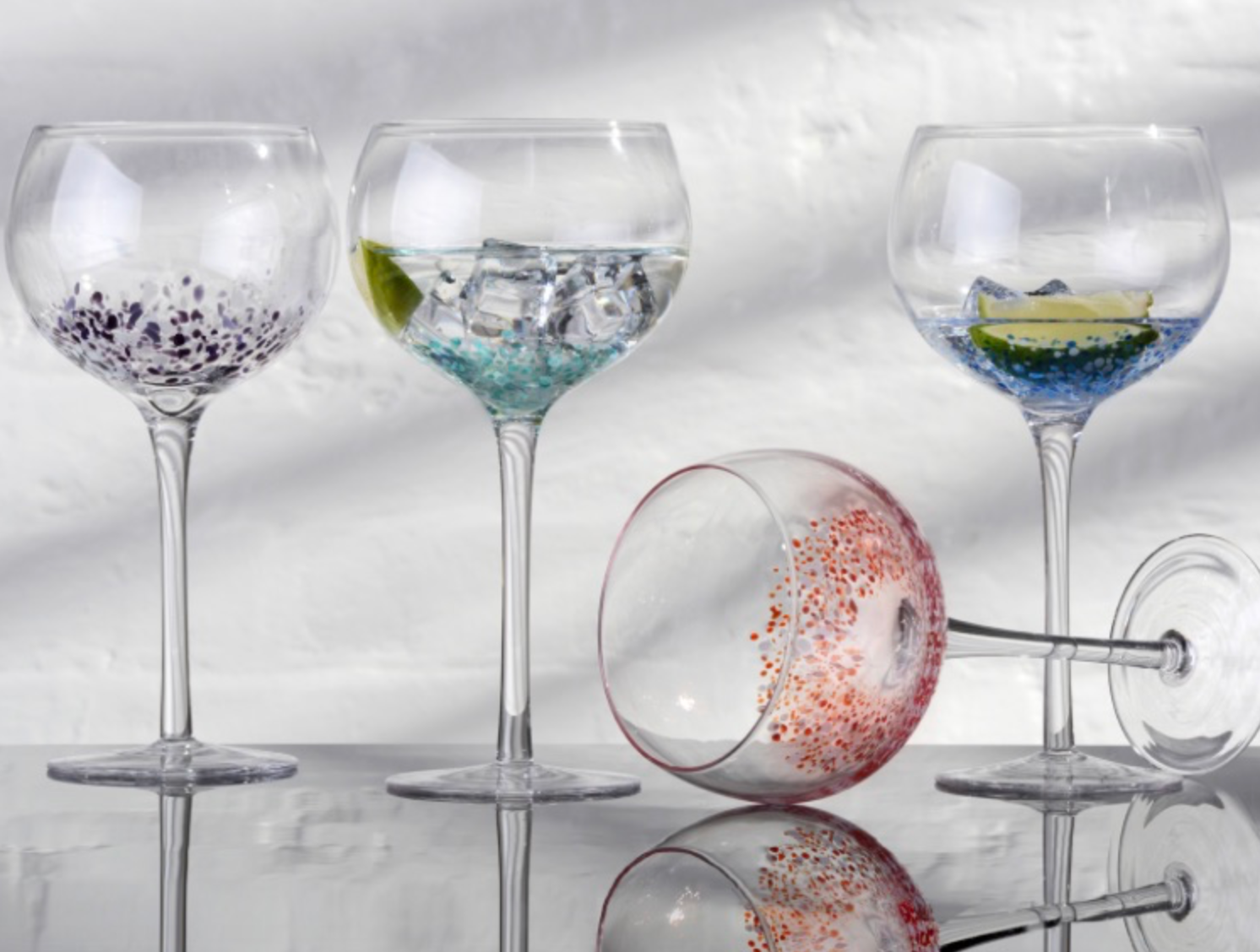 Speckle Multi-Colored Glasses - Set of 4