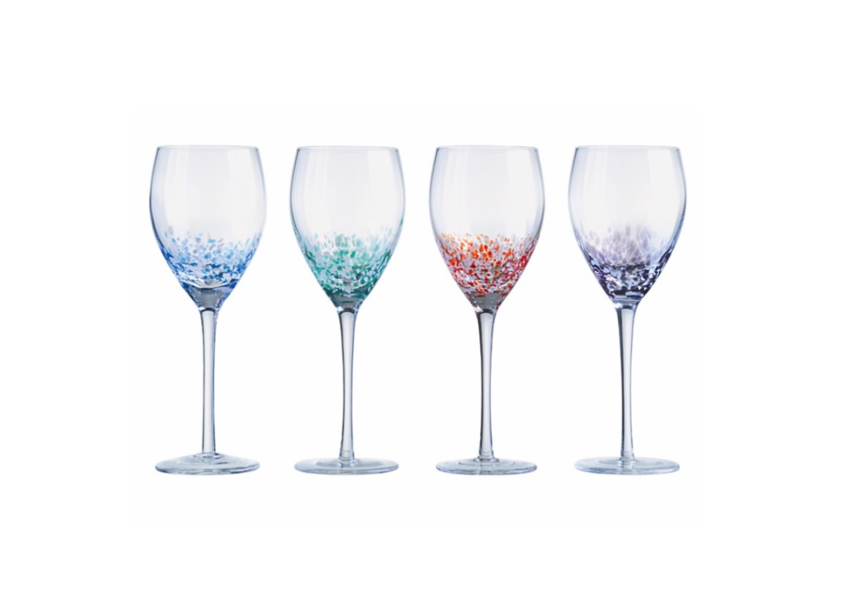 Speckle Multi-Colored Glasses - Set of 4