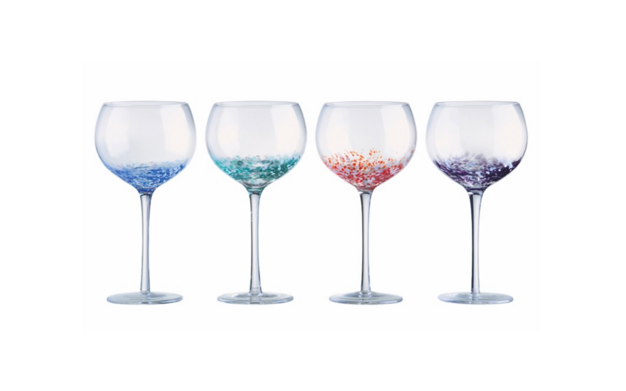 Speckle Multi-Colored Glasses - Set of 4