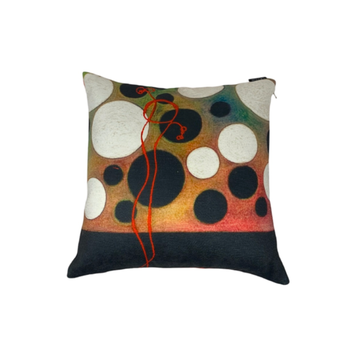 Circle & Gold Artistic Pillow - Thumbnail 3