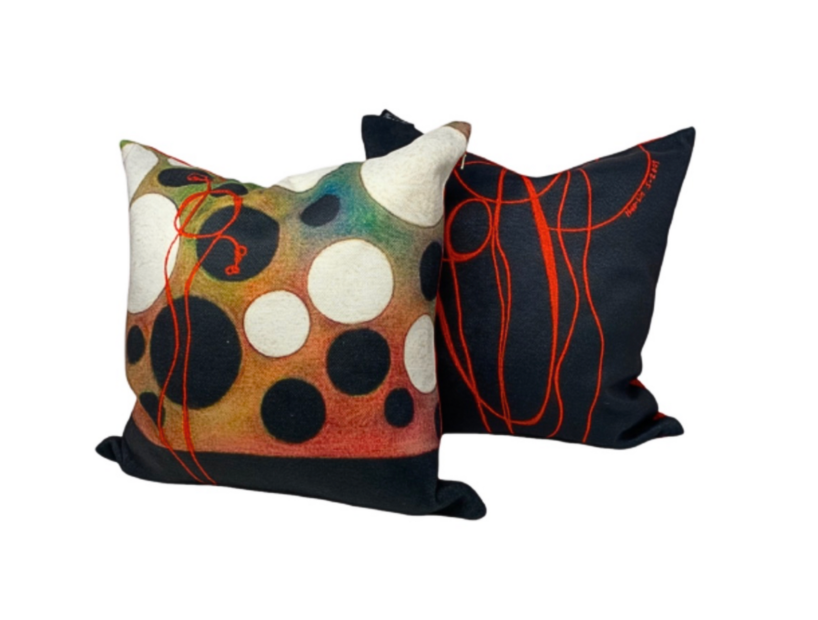 Circle & Gold Artistic Pillow - Thumbnail 5