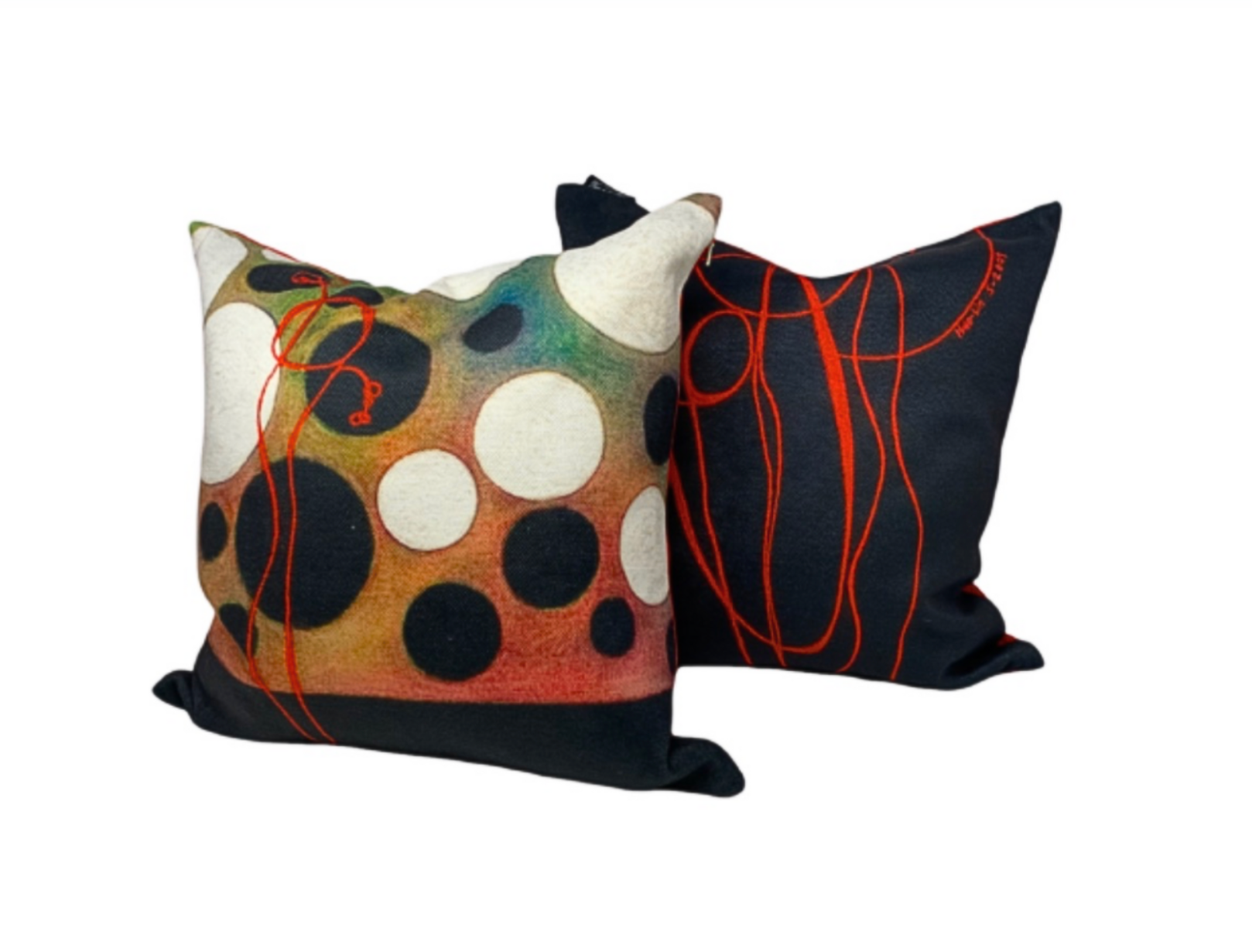 Circle & Gold Artistic Pillow