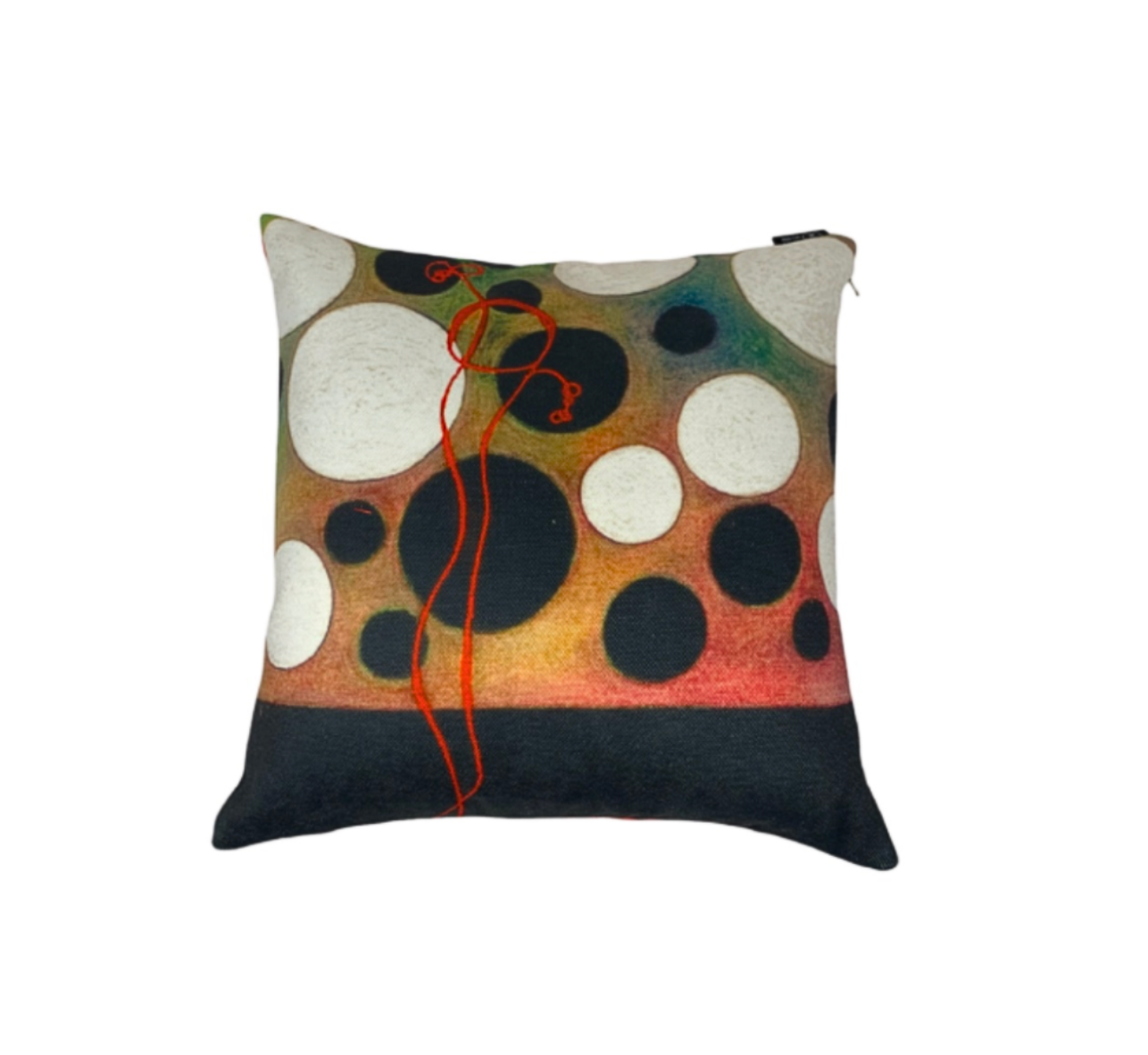 Circle & Gold Artistic Pillow - Thumbnail 2