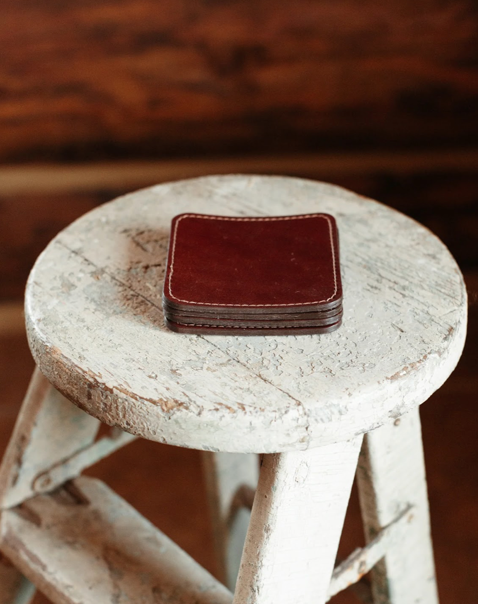 Square Leather Coasters - Thumbnail 2